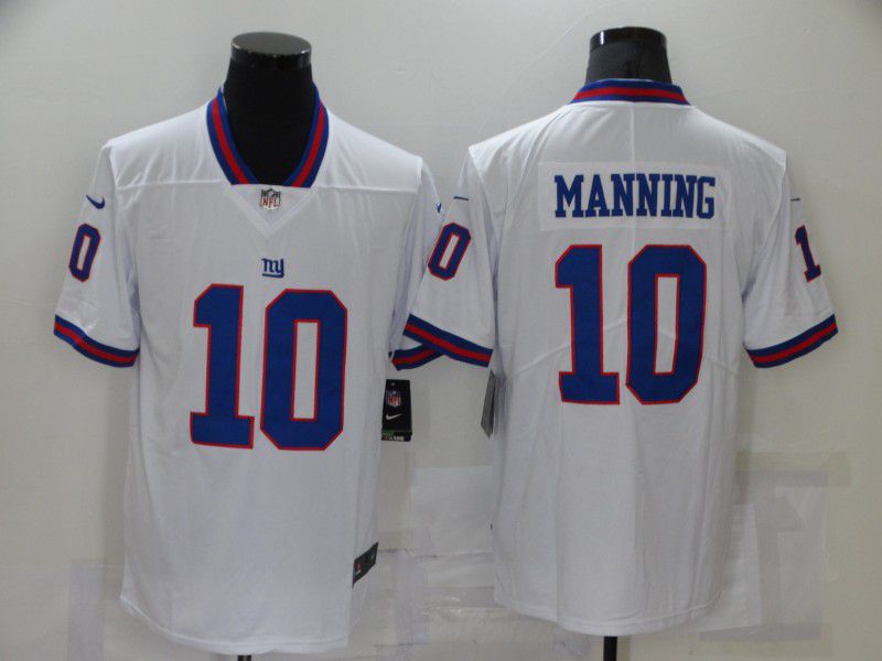 Men New York Giants 10 Manning White Nike Vapor Untouchable Limited 2021 NFL Jersey